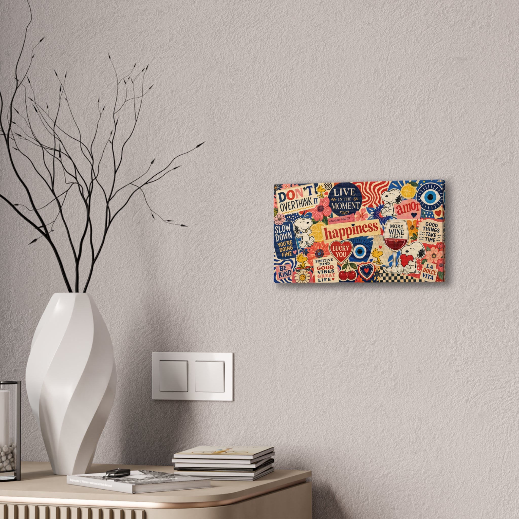 Snoopy Happiness Collage Canvas