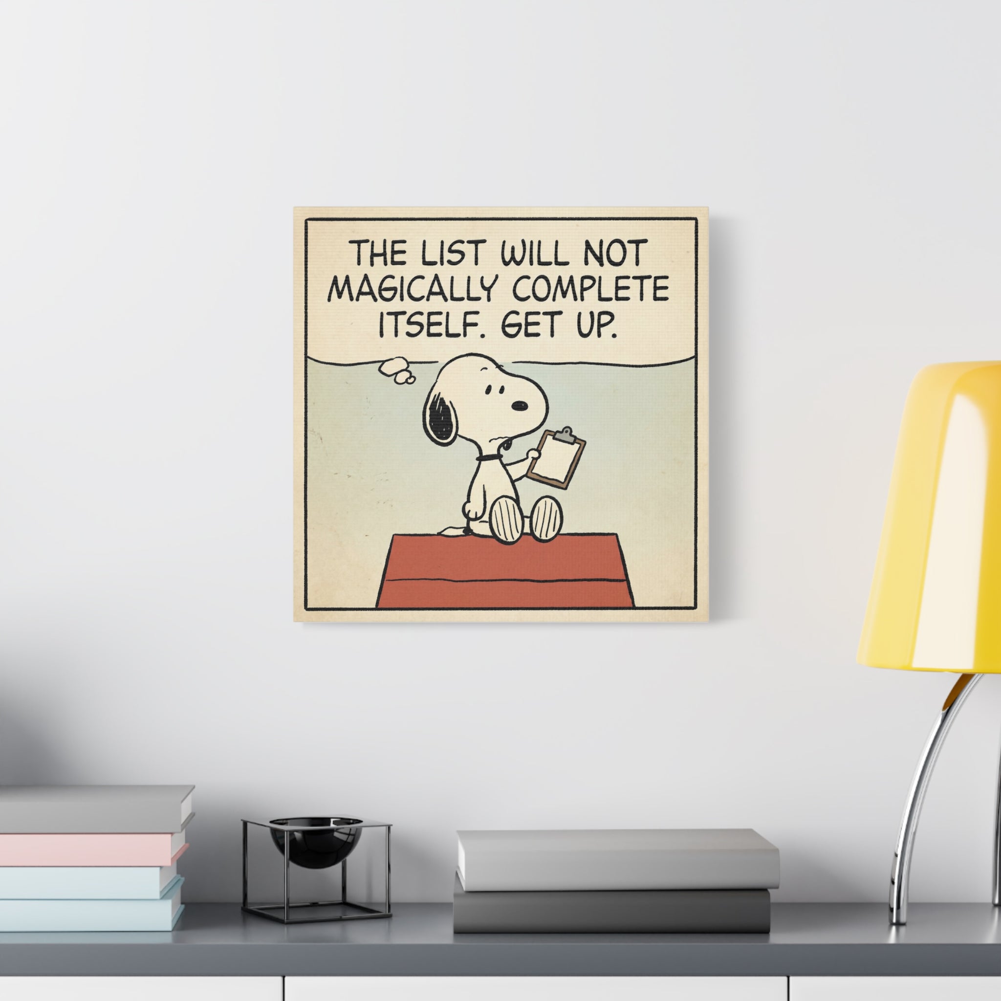 Snoopy Checklist Canvas