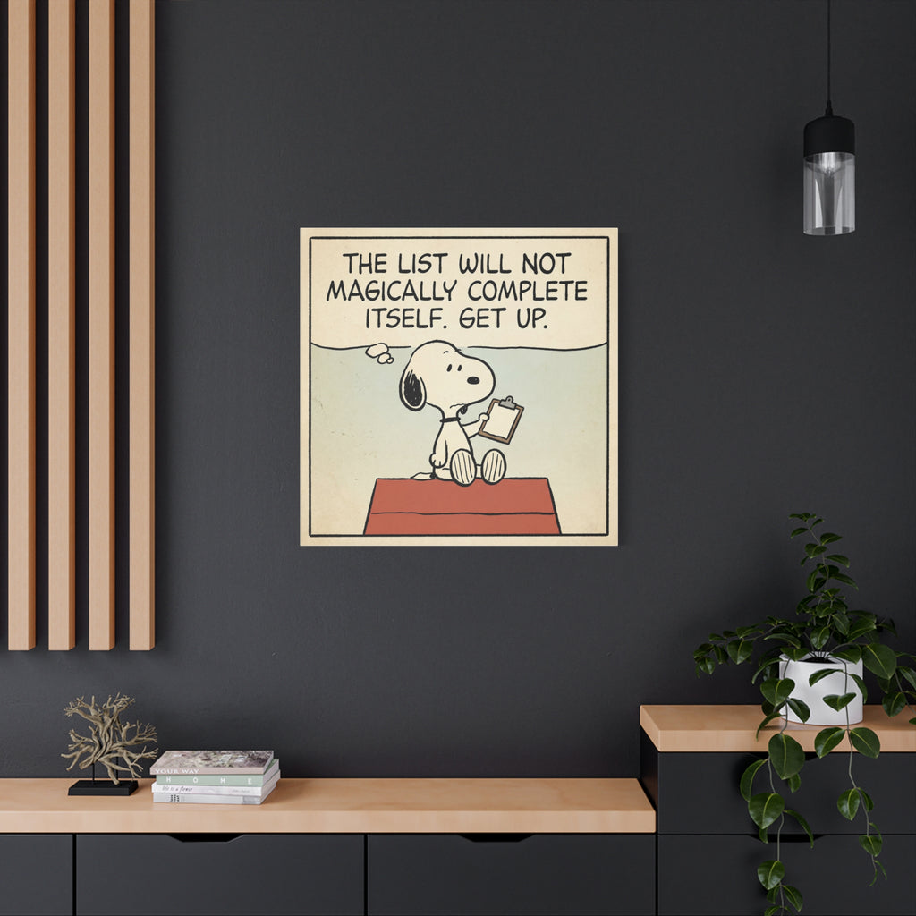 Snoopy Checklist Canvas