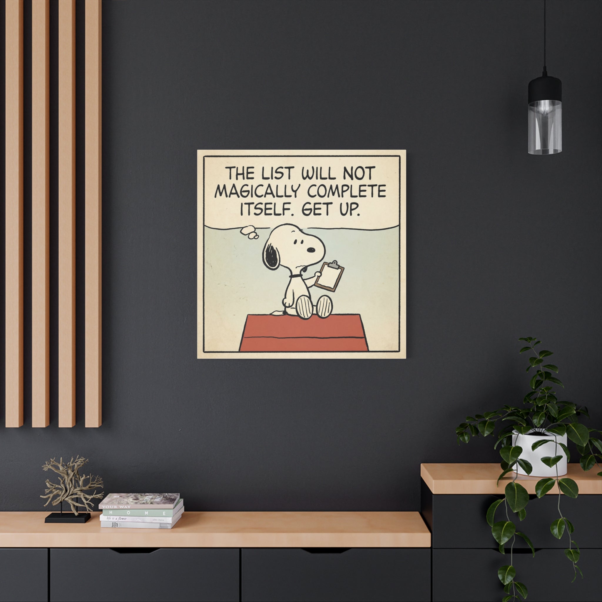 Snoopy Checklist Canvas