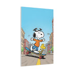 Snoopy Skateboarding Canvas