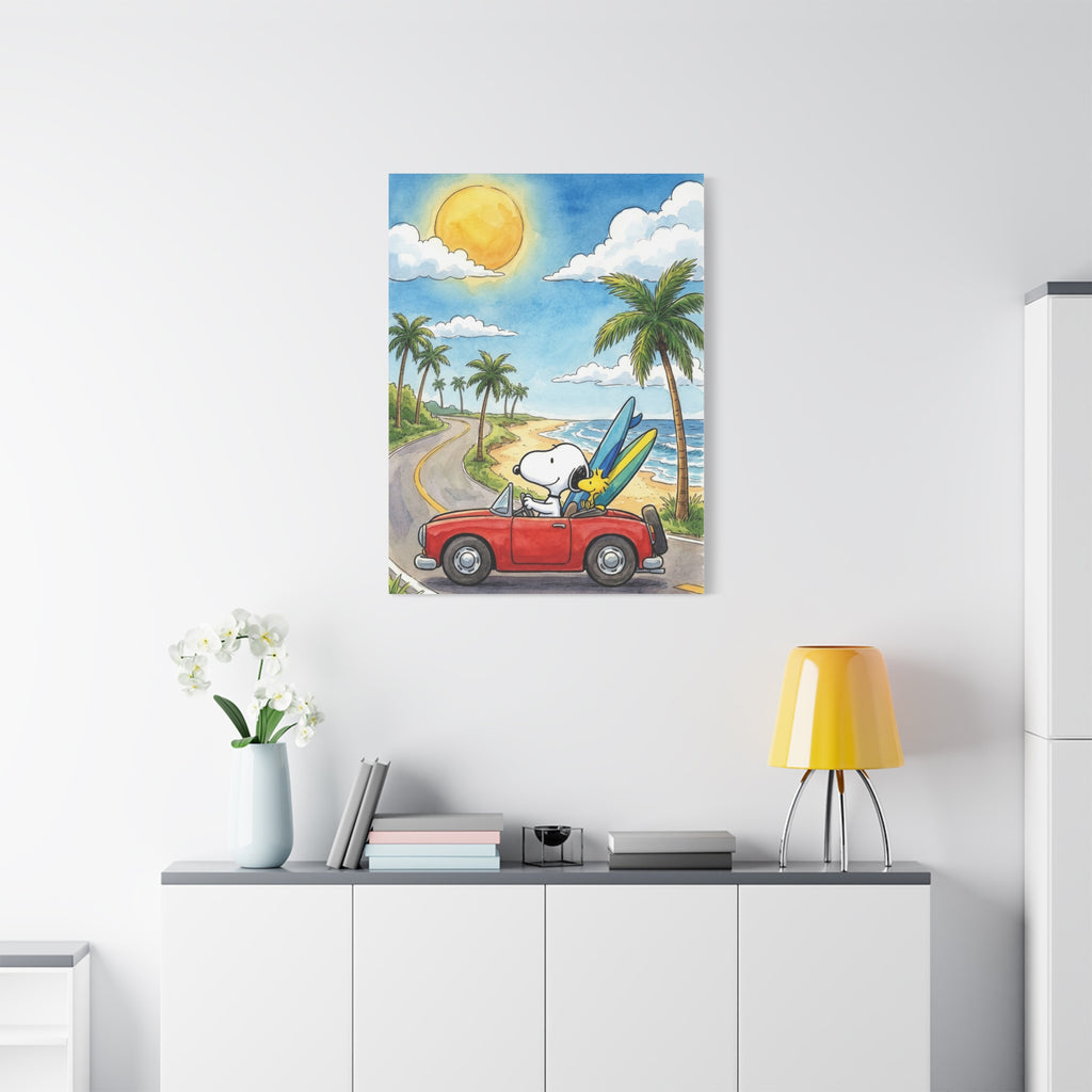 Surf Dog Road Trip Canvas