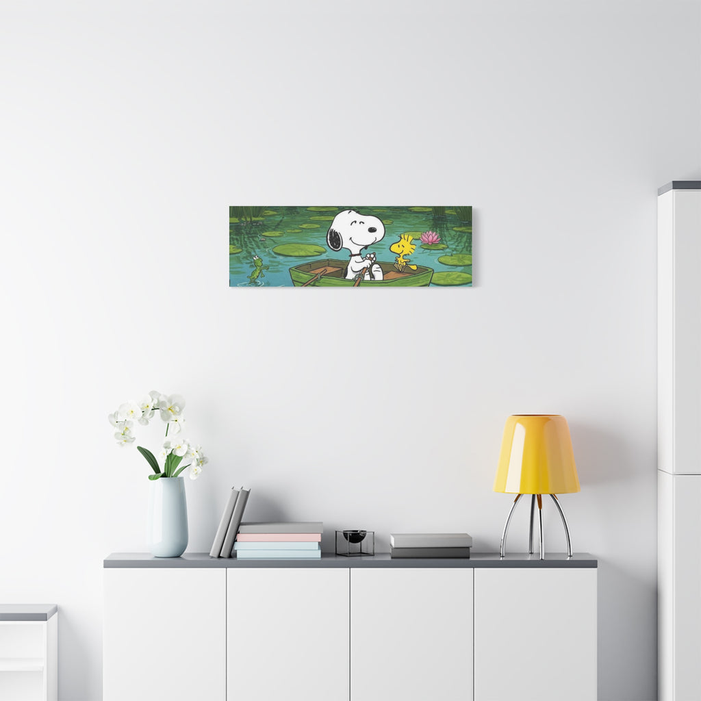 Snoopy Rowboat Canvas