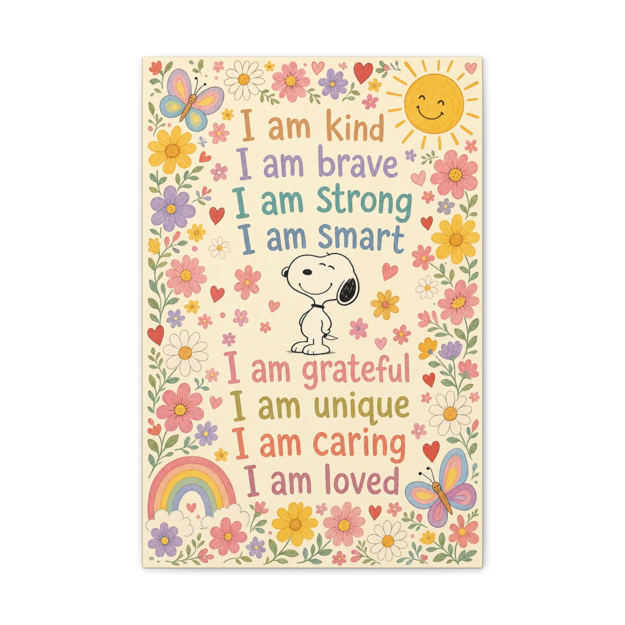 Snoopy Positive Affirmations Canvas