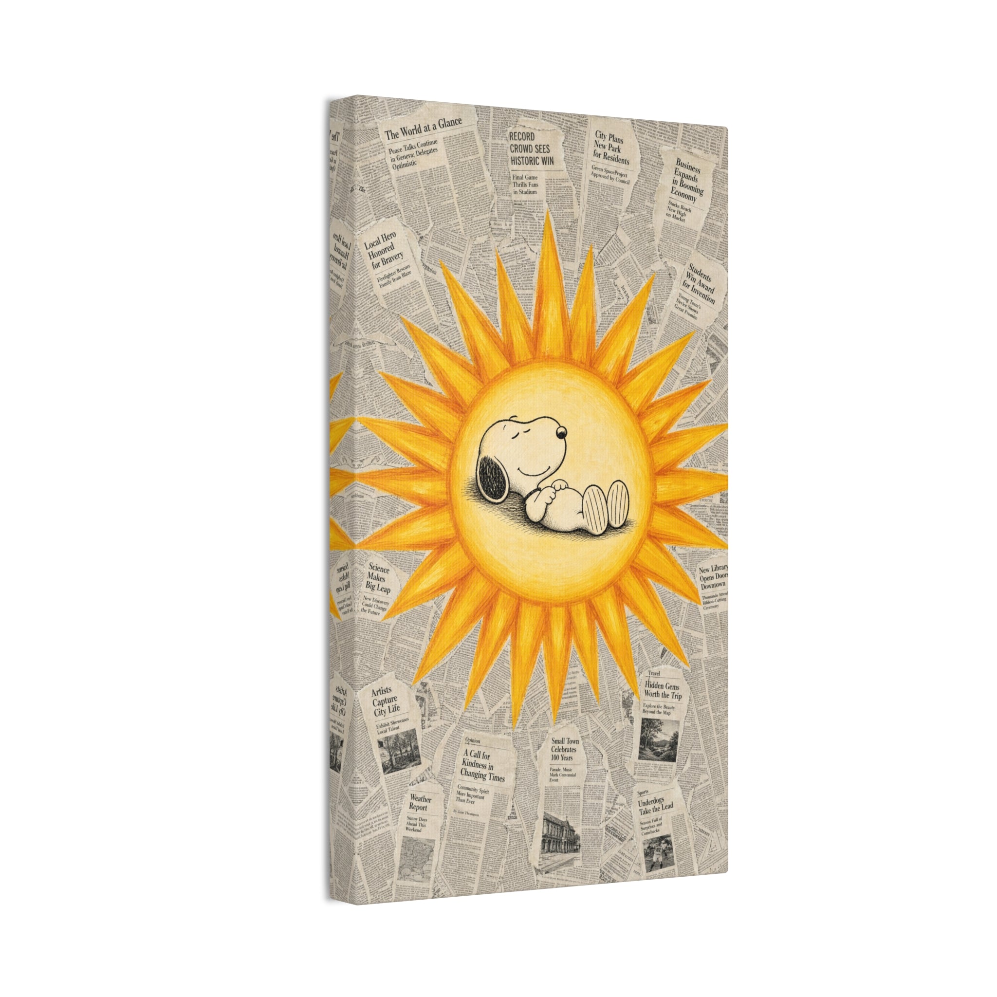Snoopy Sun Canvas