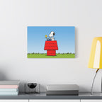 Snoopy on Red Doghouse Canvas