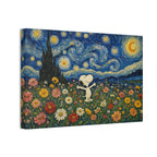 Starry Floral Field Canvas