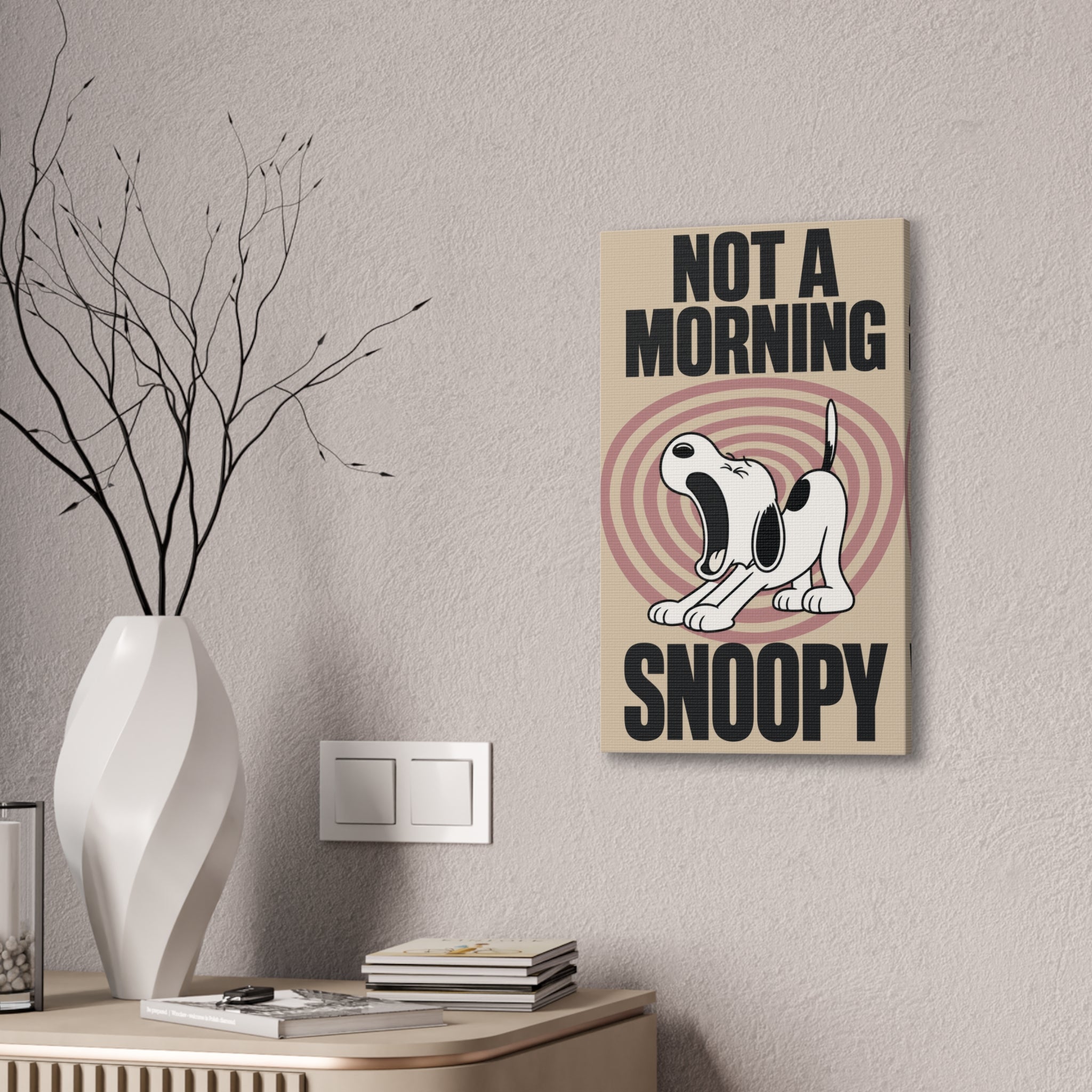 Not a Morning Snoopy Canvas