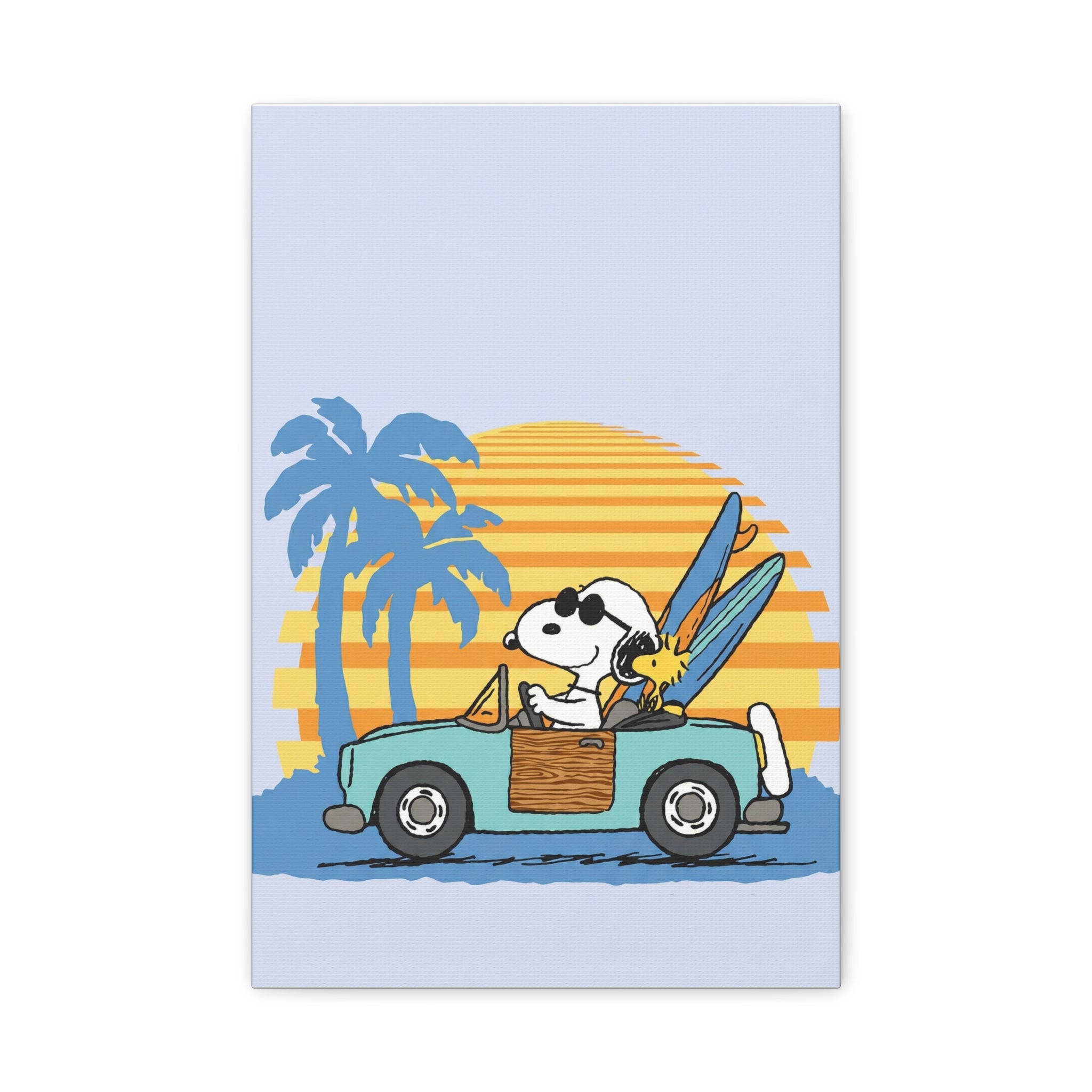 Surfboard Car Canvas