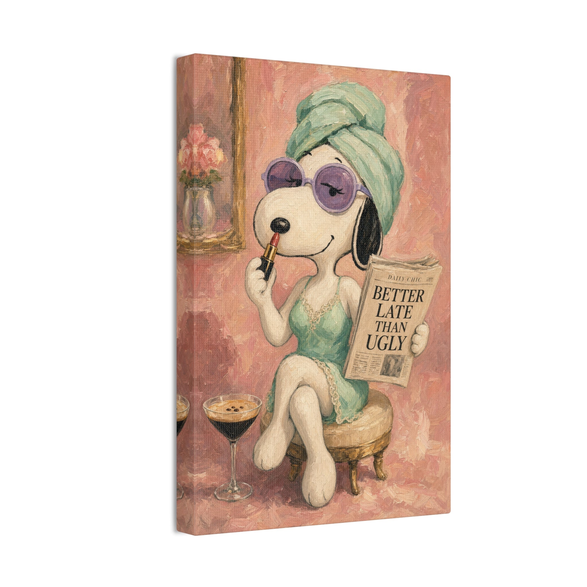 Snoopy Glamour Illustration Canvas