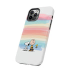 Rainbow Stripe Snoopy Phone Case