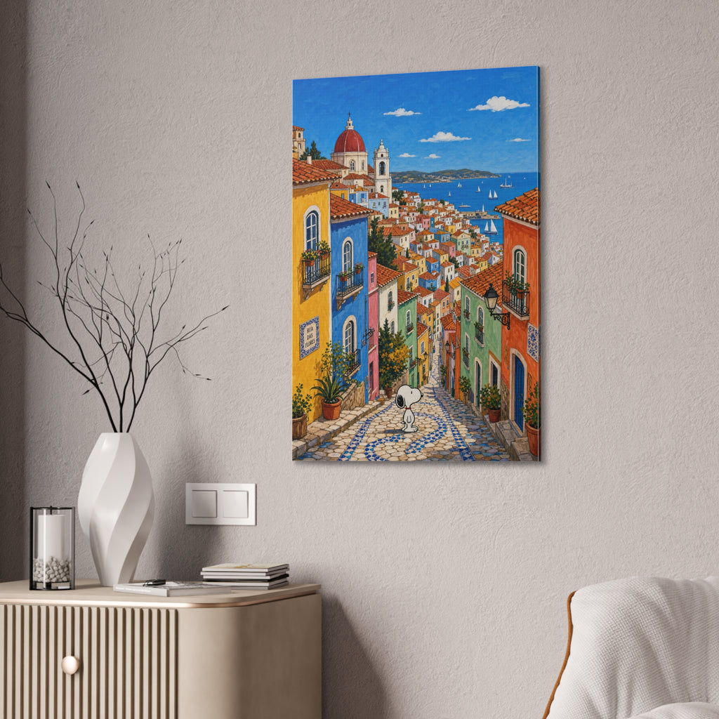 Snoopy Coastal Village Canvas