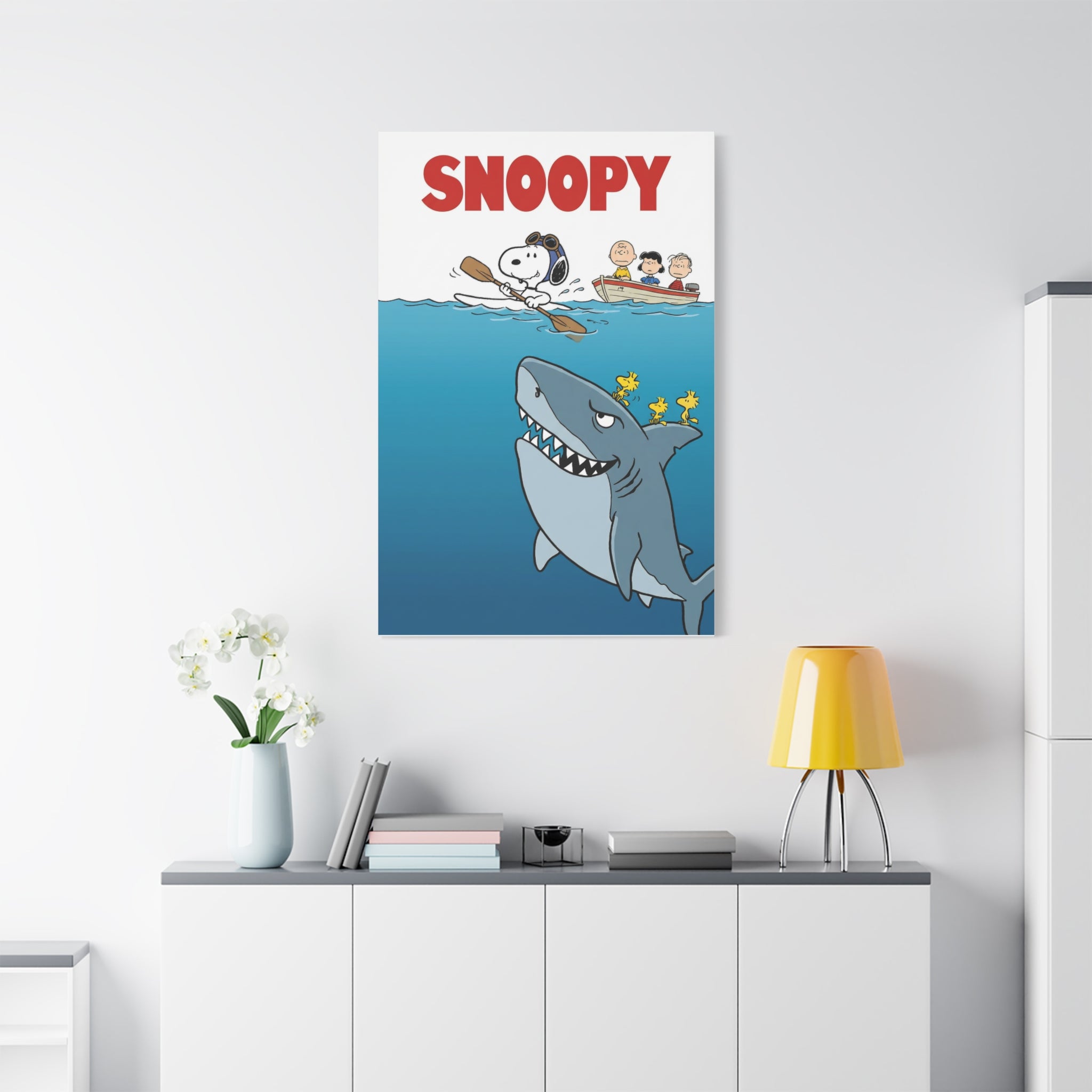 Snoopy Jaws Remake Canvas