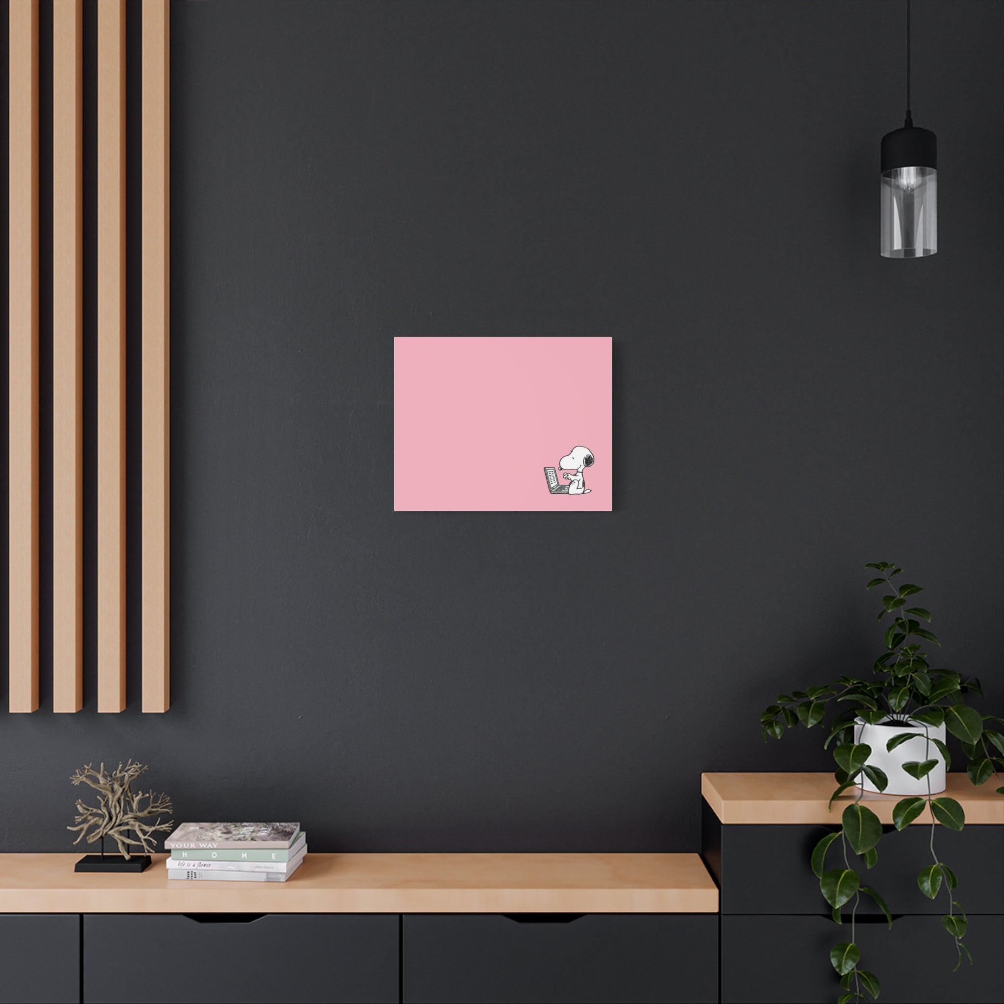 Snoopy on Laptop Canvas