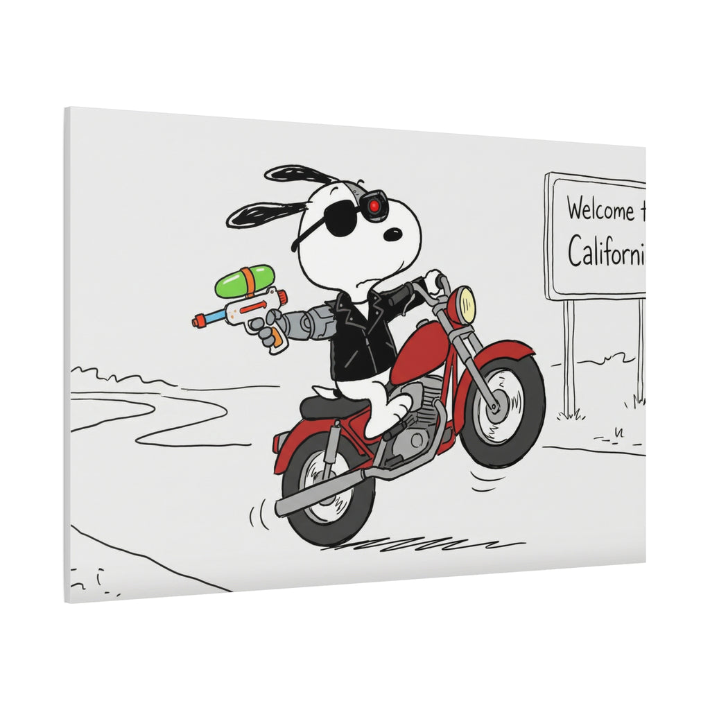 Biker Dog Matte Canvas