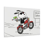 Biker Dog Matte Canvas