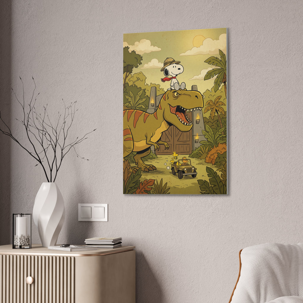 Snoopy Dino Adventure Canvas