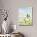 Snoopy and Woodstock Meadow Canvas