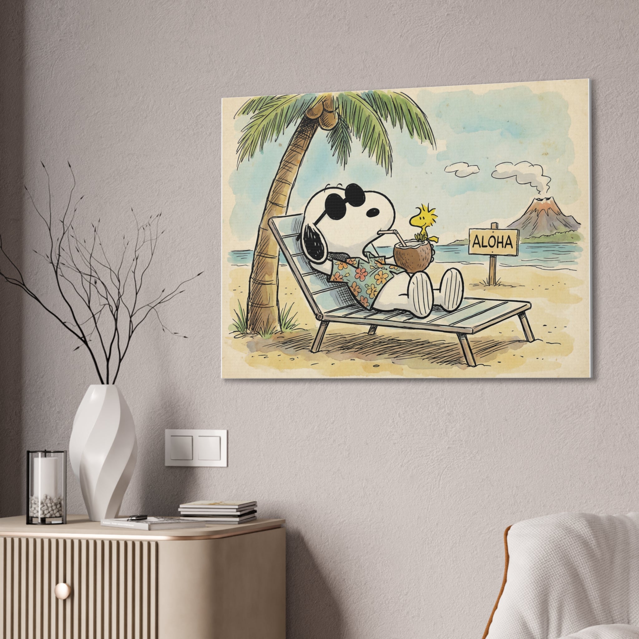 Tropical Aloha Beach Canvas