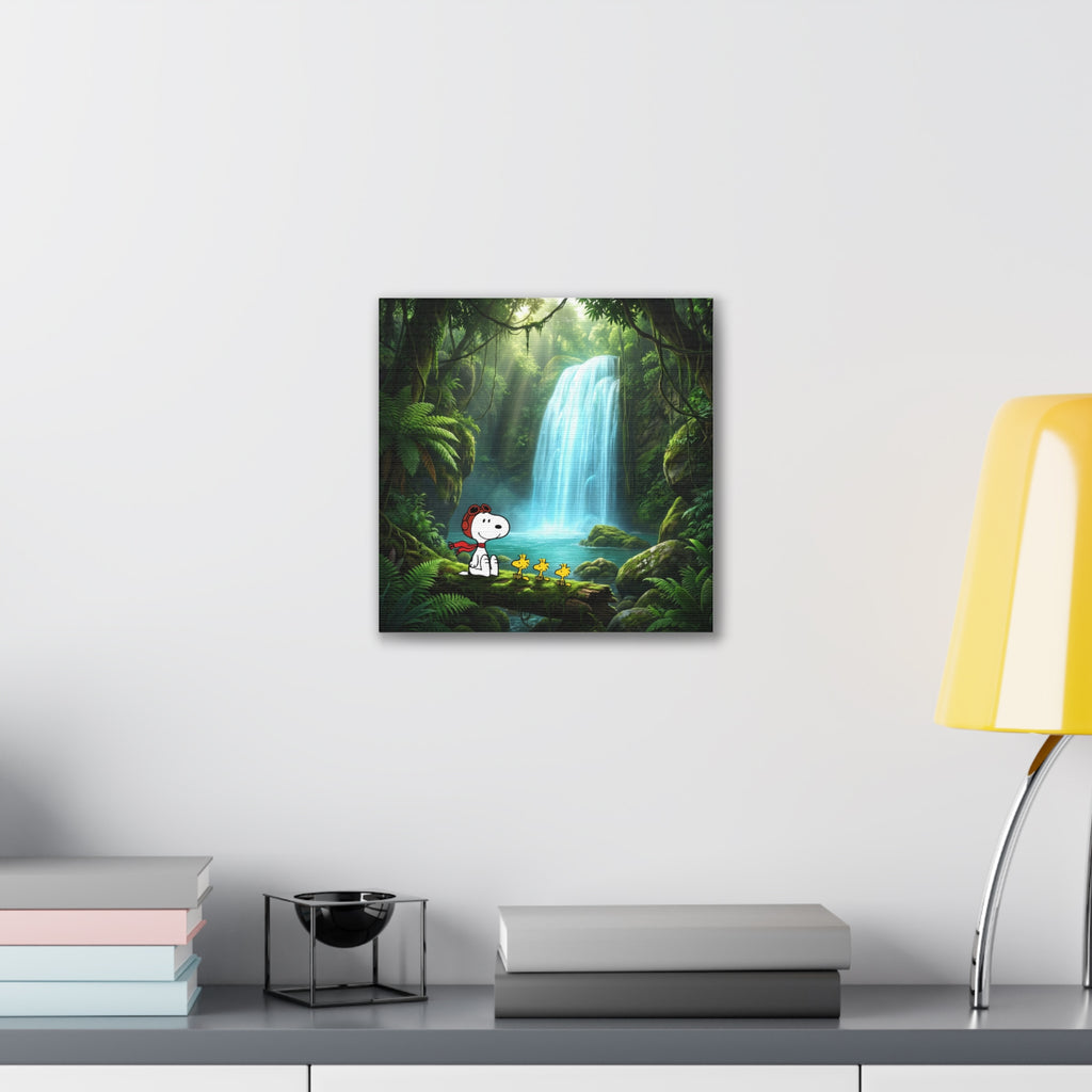 Snoopy Waterfall Canvas