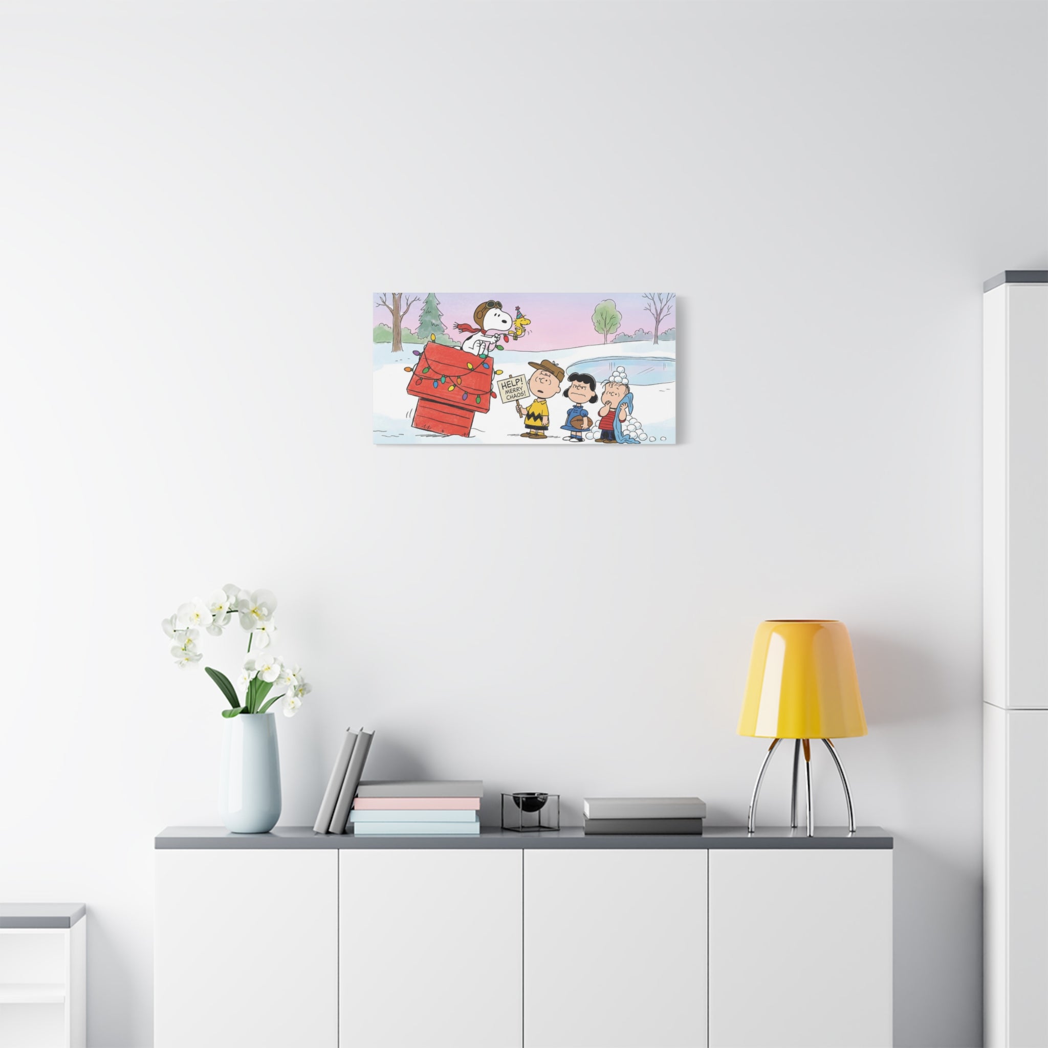 Snoopy Woodstock Holiday Canvas