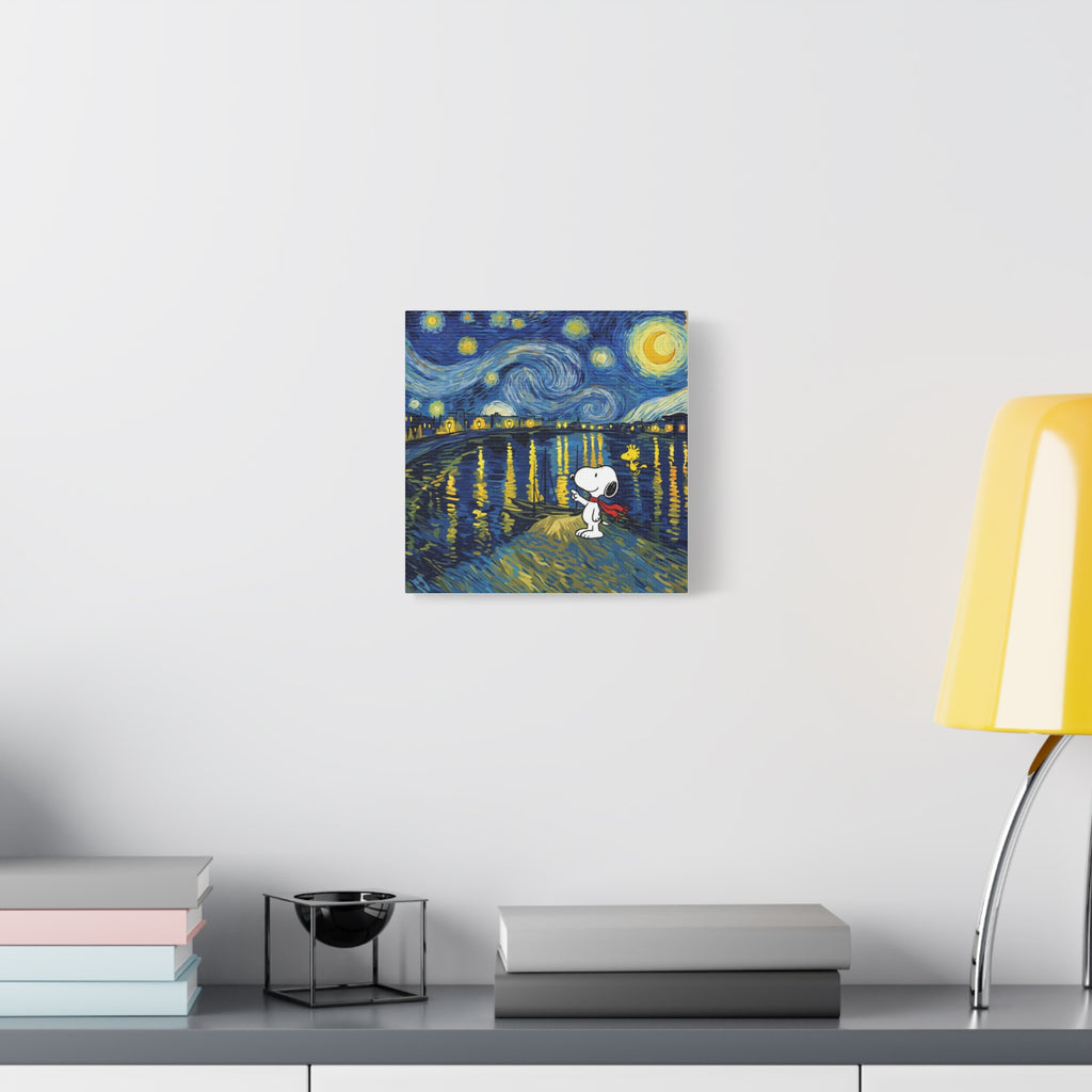 Starry Night Snoopy Canvas
