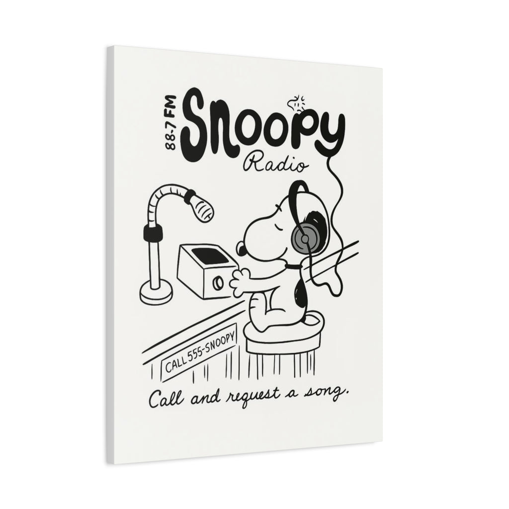 Snoopy Radio Canvas