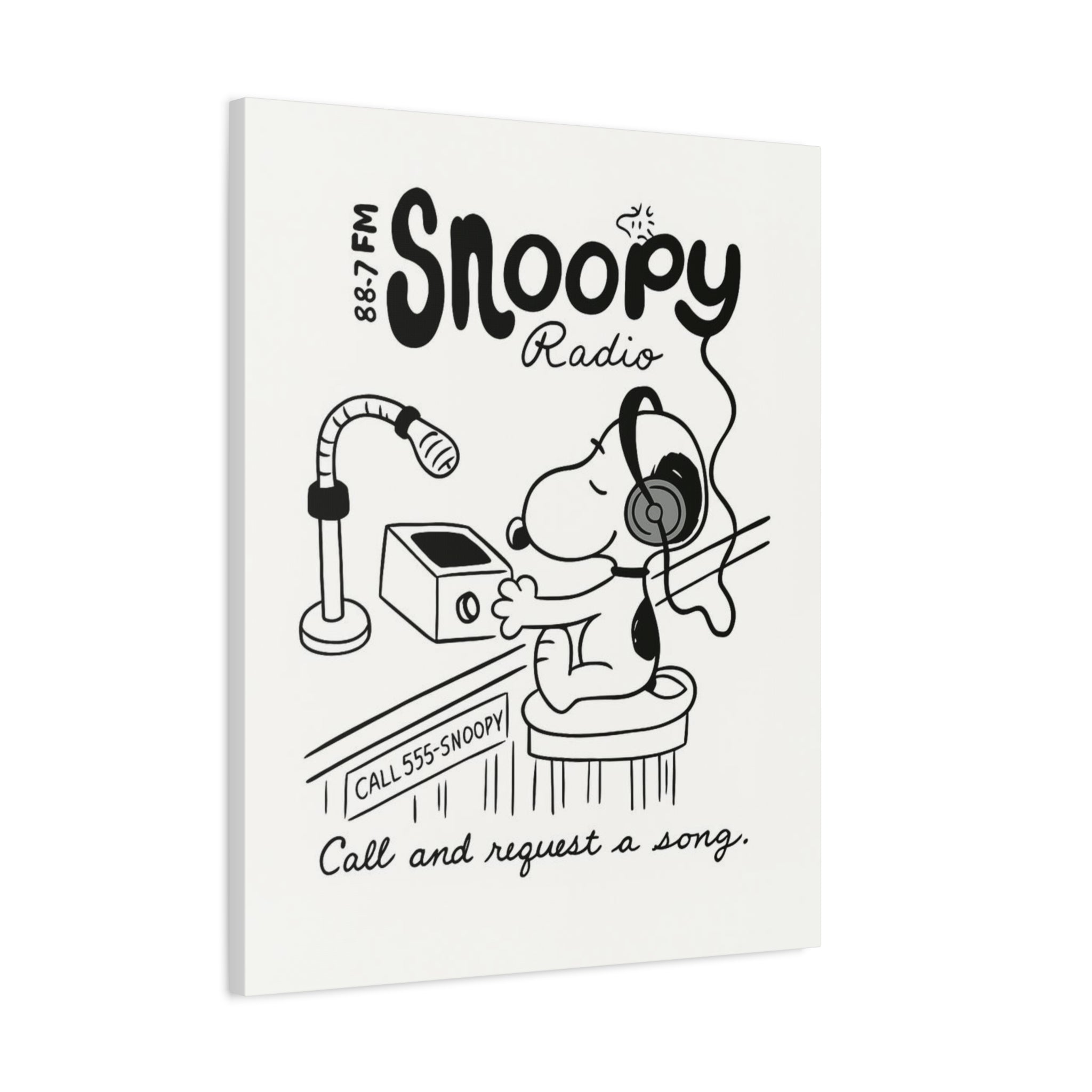 Snoopy Radio Canvas