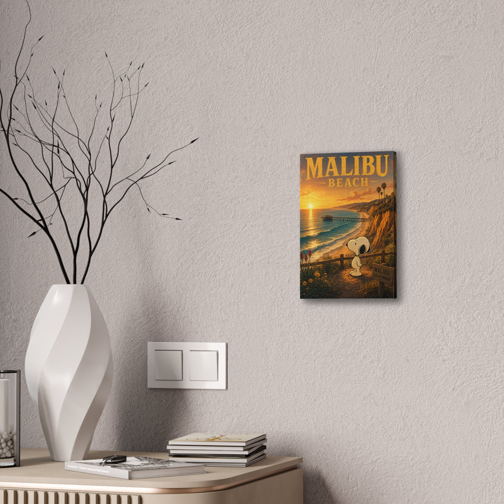 Malibu Beach Snoopy Canvas