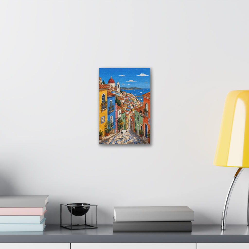 Snoopy Coastal Village Canvas