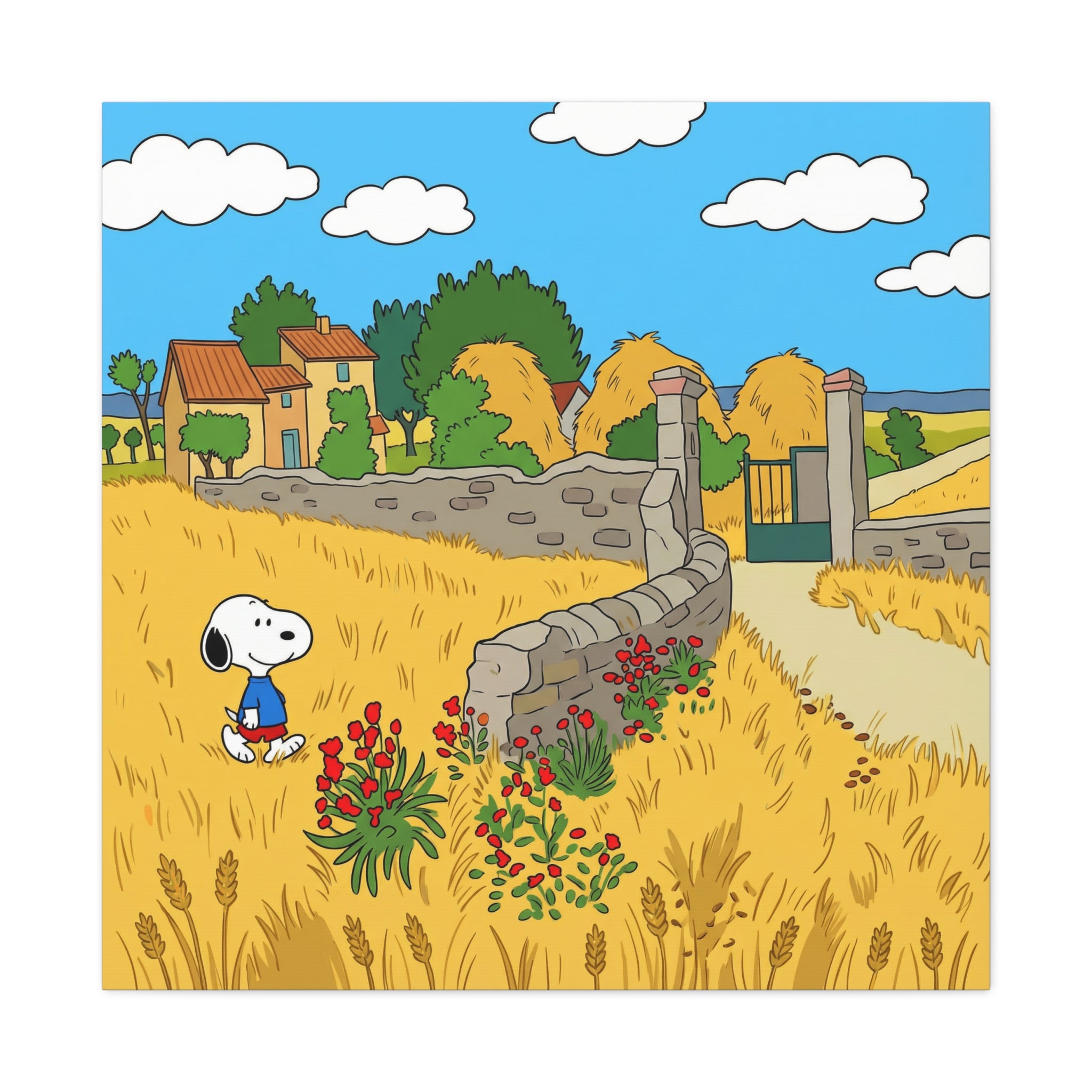 Snoopy Wheat Field Canvas