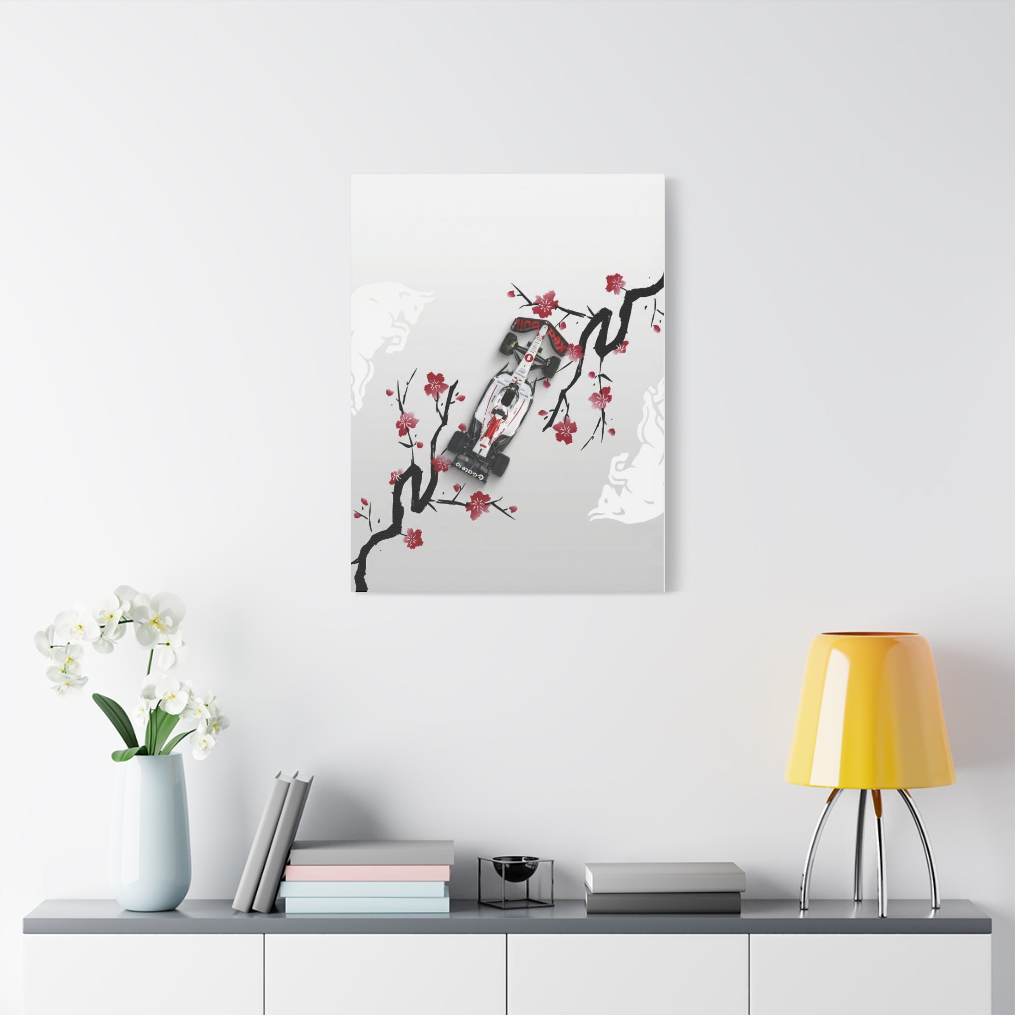 Racing Car Blossom Canvas