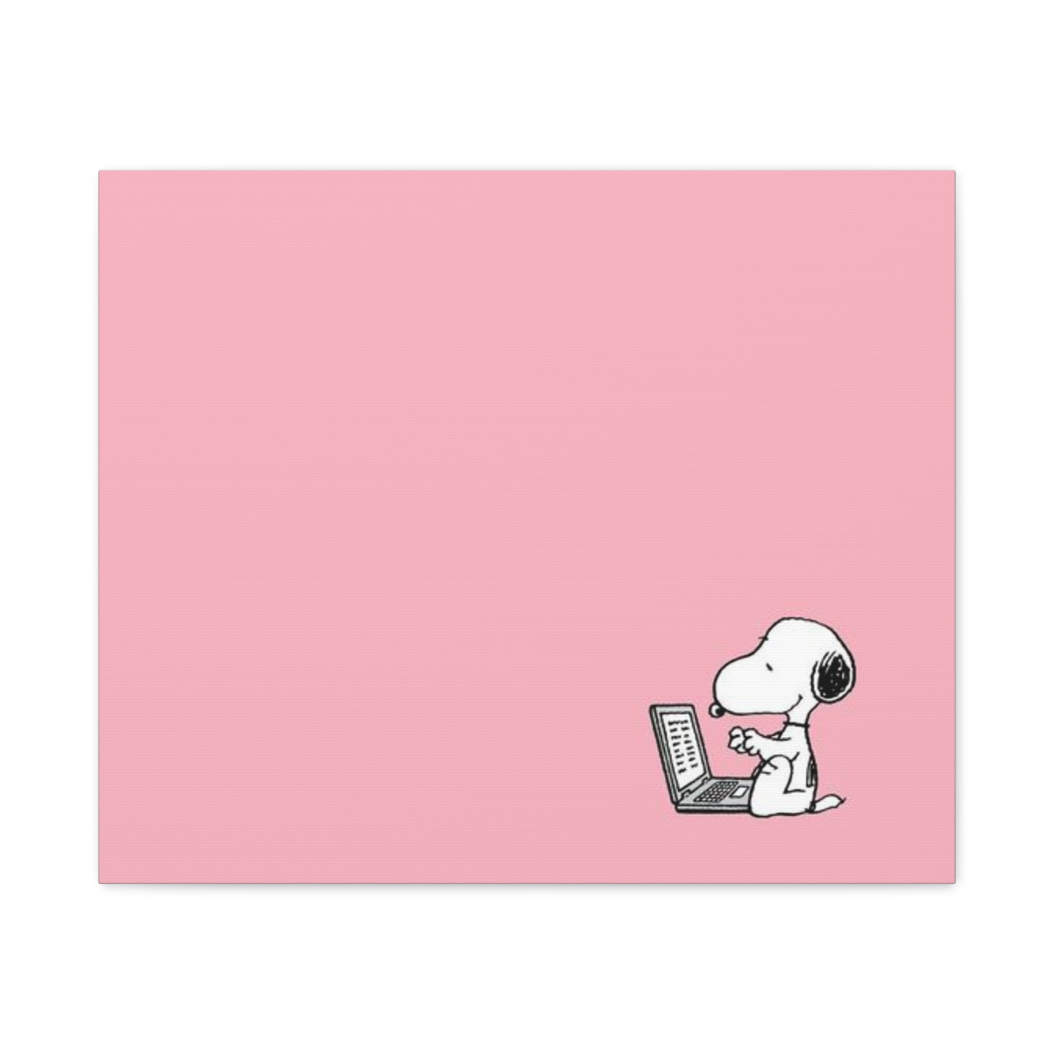 Snoopy on Laptop Canvas