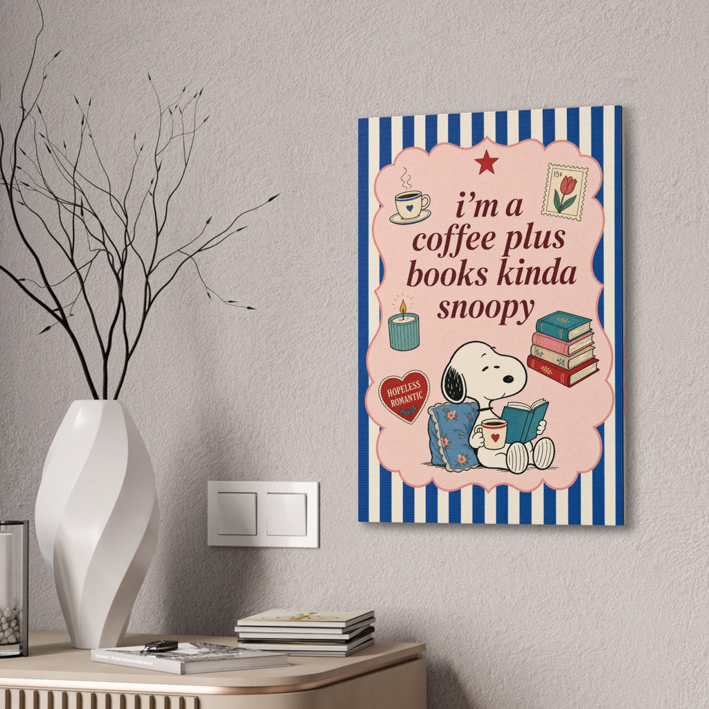 Coffee Plus Books Canvas