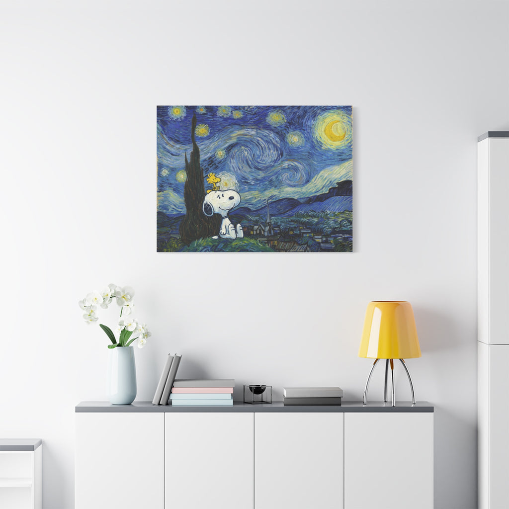 Snoopy Starry Sky Canvas