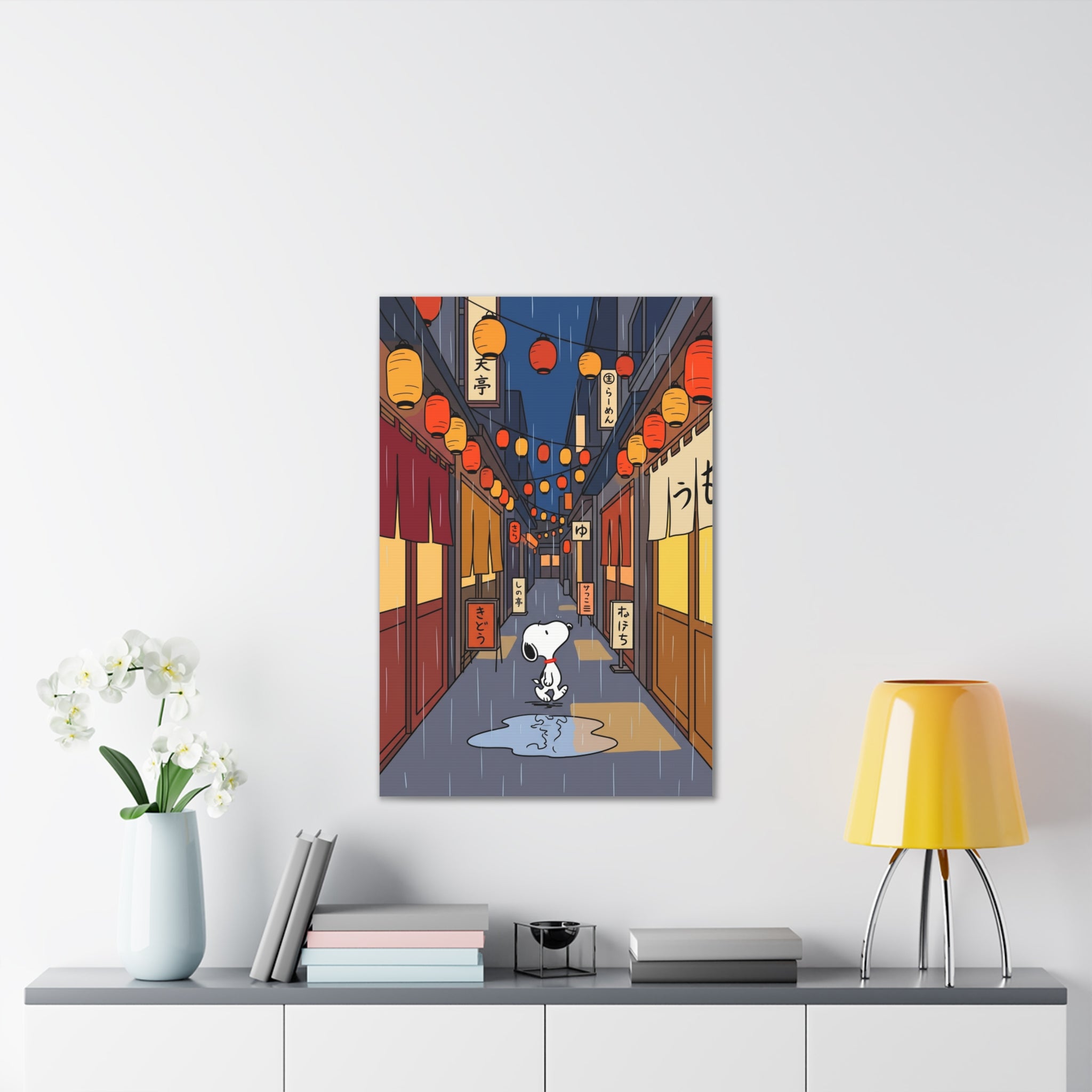 Rainy Night Alley Canvas
