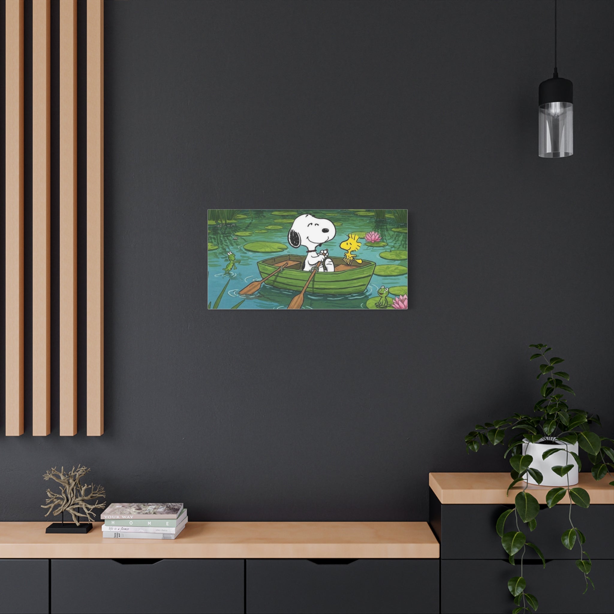 Snoopy Rowboat Canvas