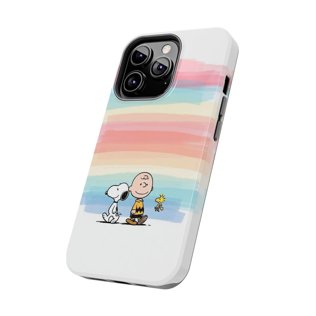 Rainbow Stripe Snoopy Phone Case