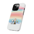 Rainbow Stripe Snoopy Phone Case