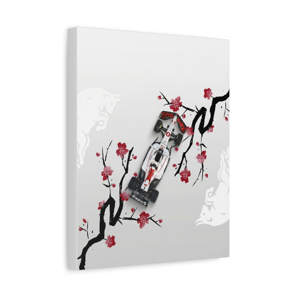 Racing Car Blossom Canvas