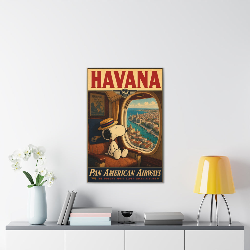Snoopy Havana Poster Canvas