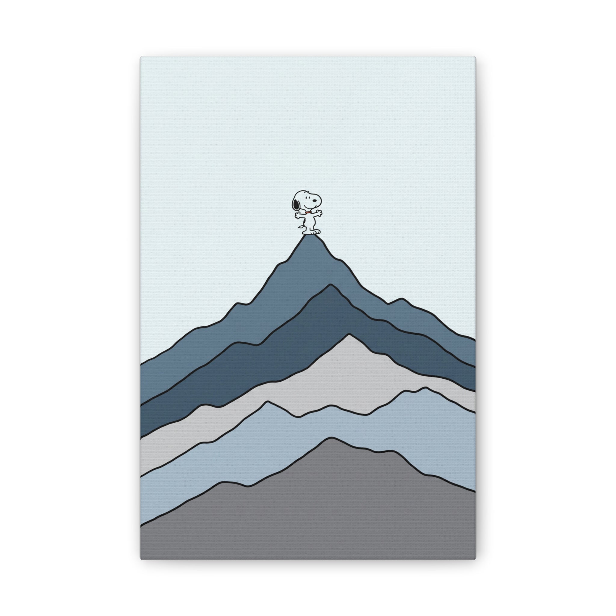 Snoopy on Mountain Canvas