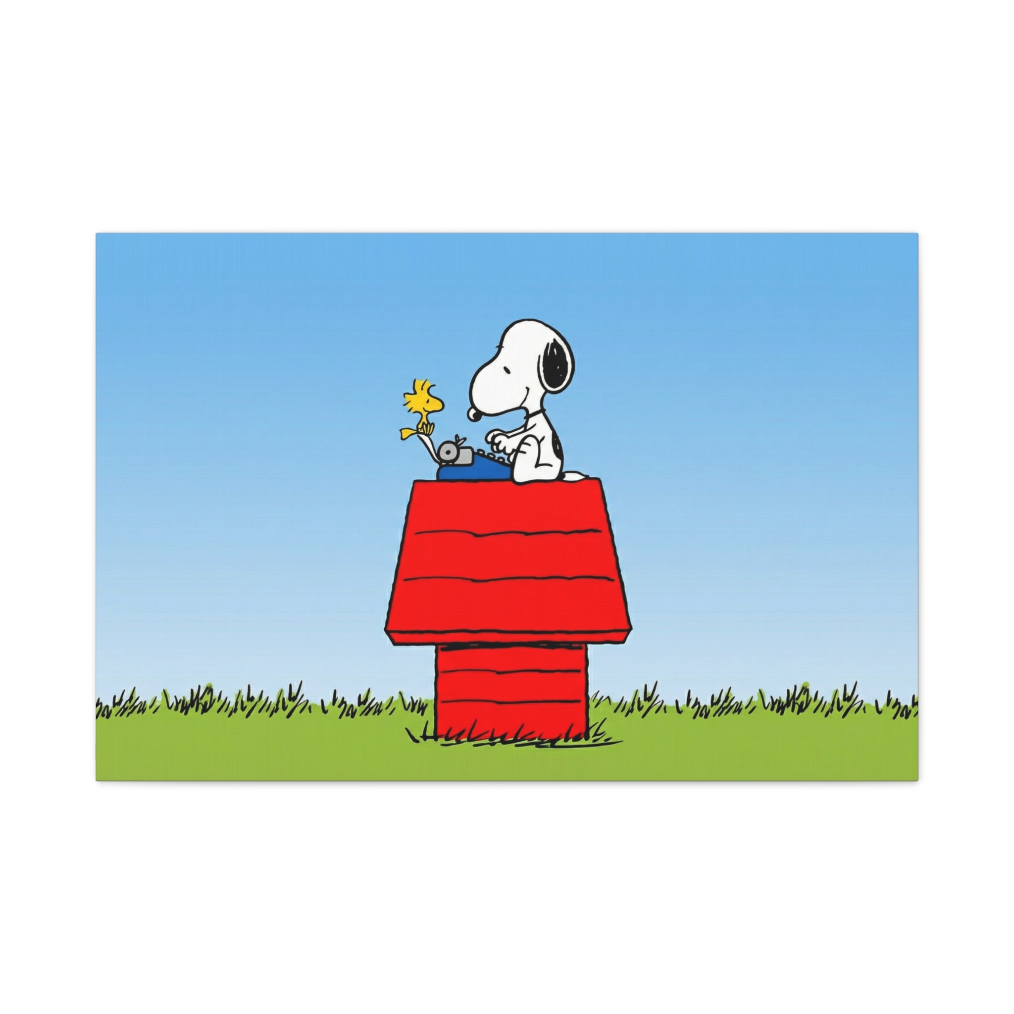 Snoopy on Red Doghouse Canvas