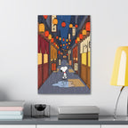 Rainy Night Alley Canvas