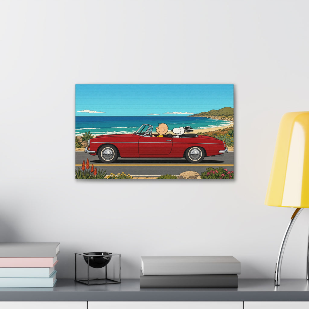 Snoopy Red Convertible Canvas