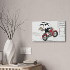 Biker Dog Water Gun Canvas
