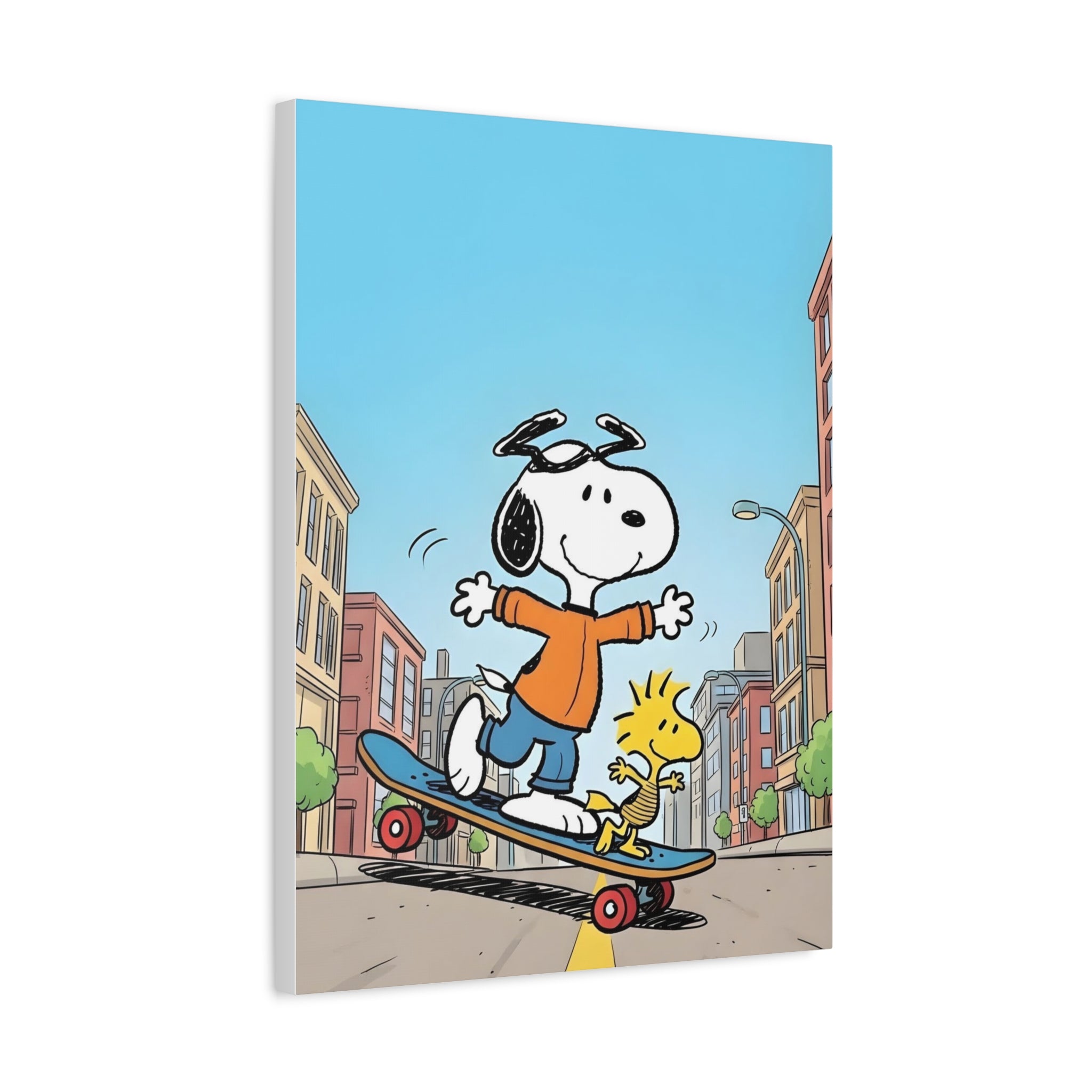 Snoopy Skateboarding Canvas