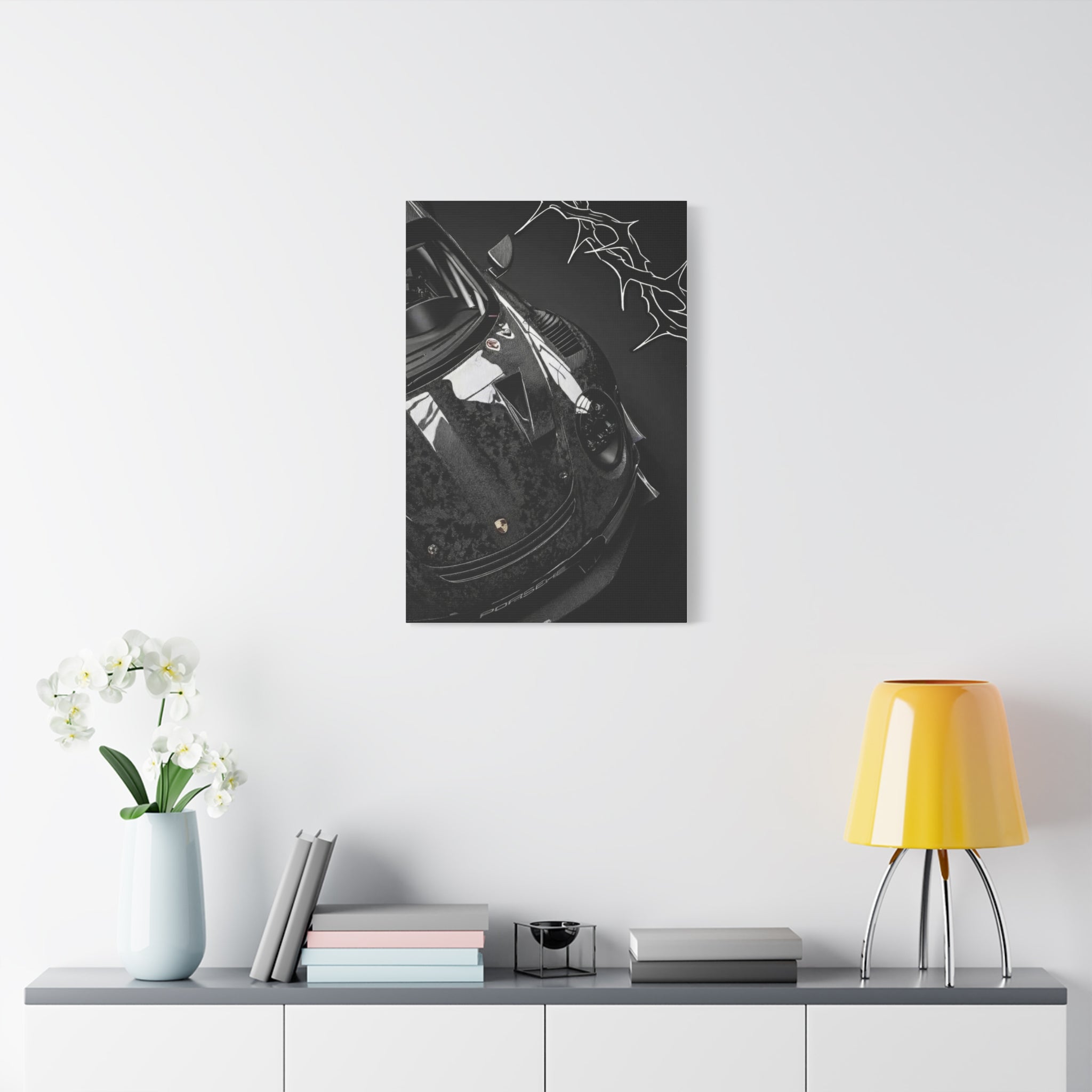 Black Sports Car Canvas