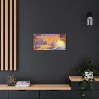 Surfing Snoopy Poster Canvas