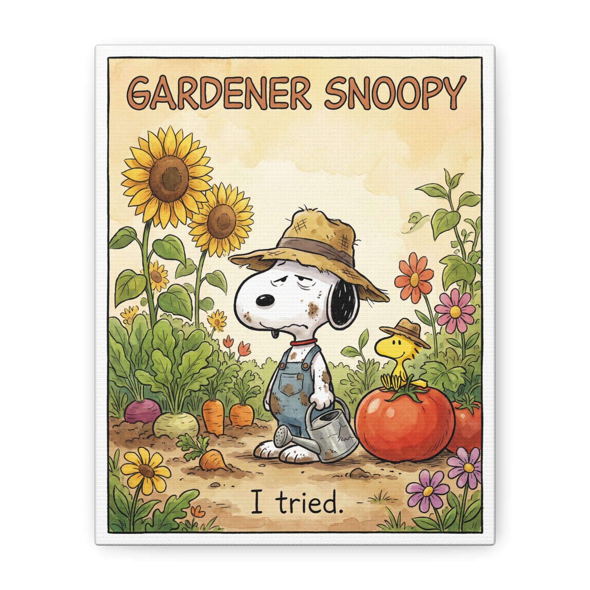 Gardener Snoopy I Tried Canvas